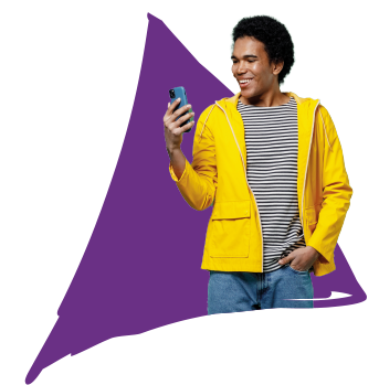 Young man looking at mobile