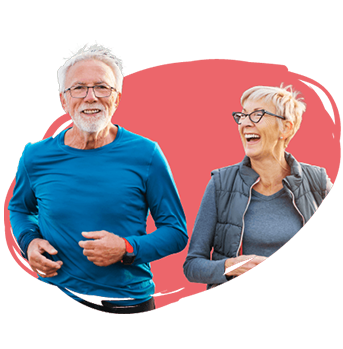 Couple nearing retirement exercising