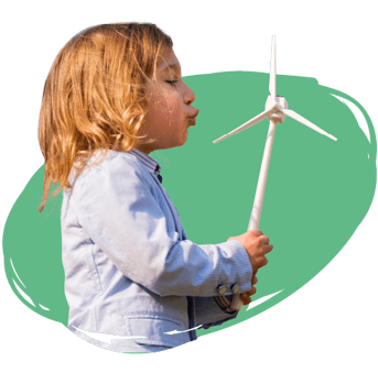 Boy with windmill