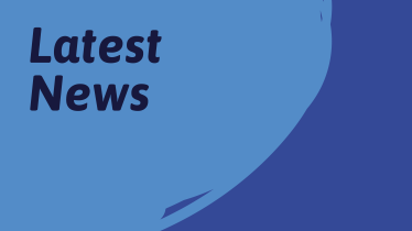 Latest news text on blue background